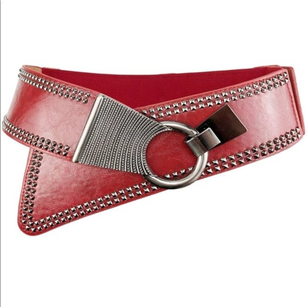 Waist Belt Elastic Stretch Cinch Belts With Interlock Buckle